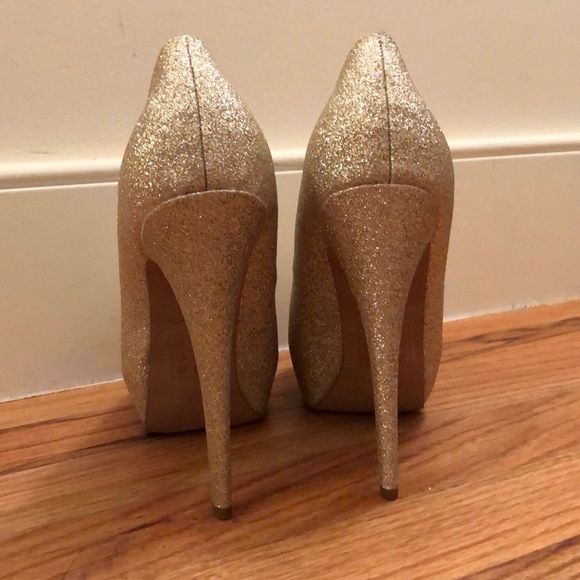 Aldo Gold Glitter Pumps - NEVER WORN - Picture 2 of 5